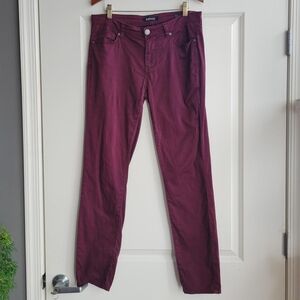 Buffalo David Bitton Women's Dark Red Straight Leg Jeans